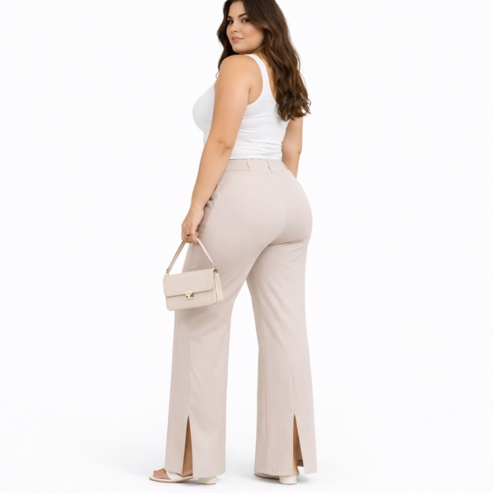 ⭐️ Host Pick ⭐️ Tribal | Minimalist Neutral Mid Waist Wide Leg Trousers